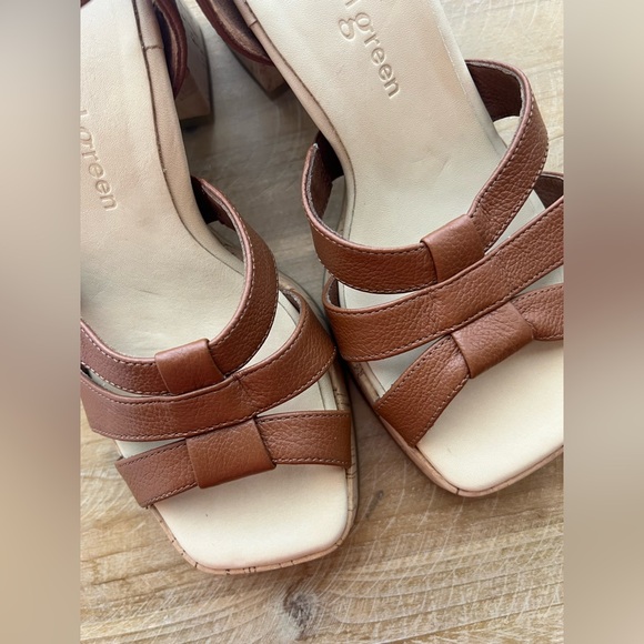 New Paul Green Tina Women's Wedge Sandal in Cognac Size 7 - Picture 4 of 11